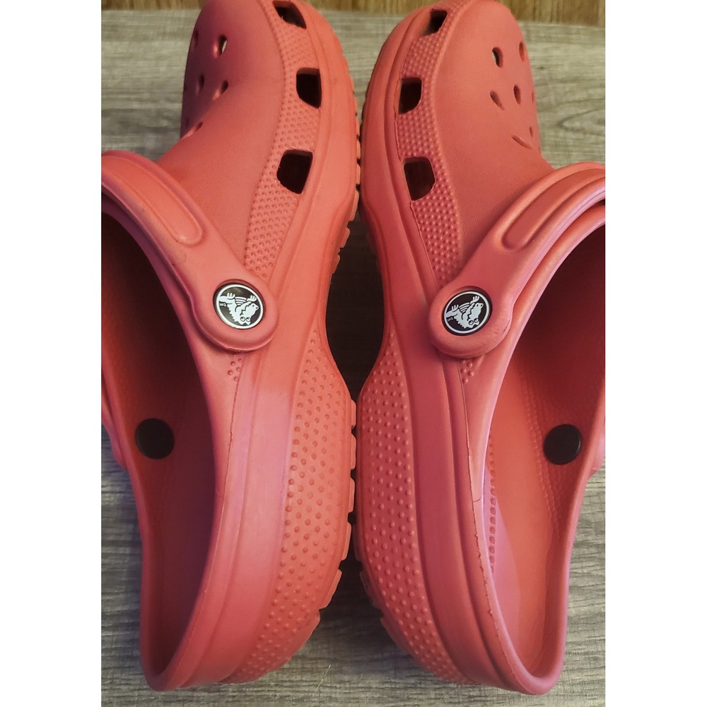 Crocs Classic Slip On Clogs Women's 9 Men's‎ 7 Red - Picture 6 of 10